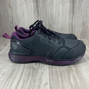 Timberland Composite Toe Shoes Womens 7 Pro Relaxion Black Lace Up Work Safety
